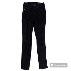 ARIZONA JEANS Black Denim Ripped Skinny Jeans